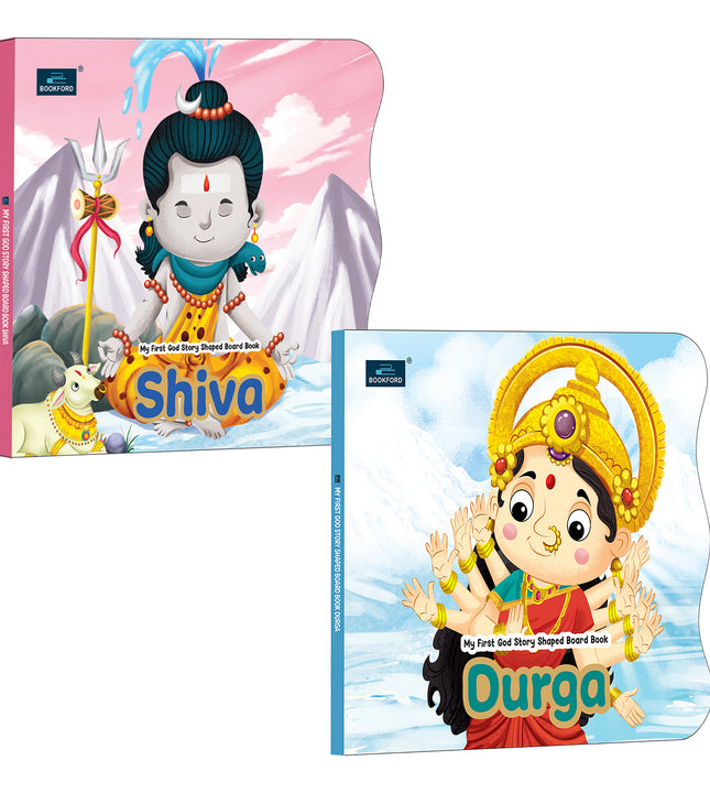 My First Shaped Board Book – Shiva and Durga Hindu Gods Mythology Story Book for Kids - Age 2+ Yrs (Indian Gods and Goddesses)