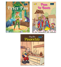Fairy Tales for Kids (Set of 3) - Puss In Boots, Peter Pan & Pinocchio Story Books.