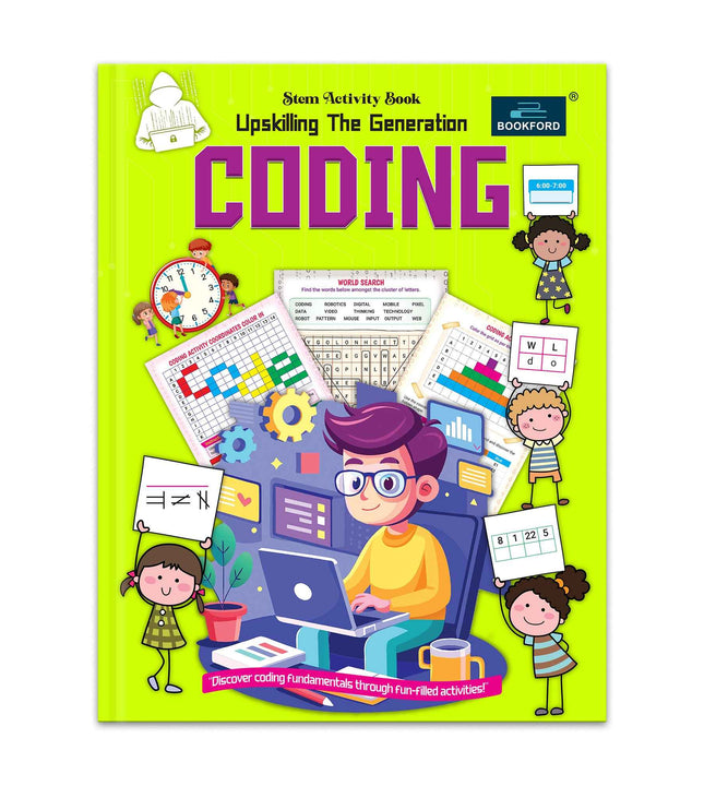 Stem Activity Book Upskilling The Generating Coding for kids.
