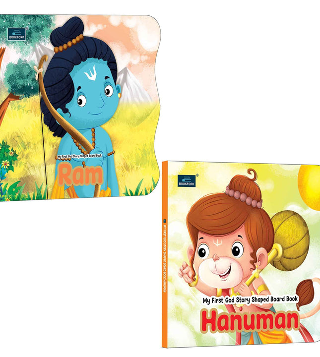 My First Shaped Board Book – Illustrated Ram and Hanuman Mythology Story Book for Kids - Age 2+ Yrs (Indian Gods and Goddesses)