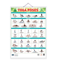 Yoga Poses Double Side Laminated Chart - Non-Tearable and Waterproof, Double Sides Printed Laminated Chart, Perfect for Homeschooling, Kindergarten and Nursery Children's.