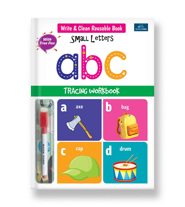 Write And Clean Reusable Book - Small Letter abc Tracing Workbook For Kids - Fun And Educational Tracing Activities