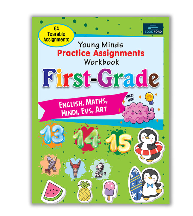 Young Minds Practice Assignments Workbook - First Grade All In 1 Books For Kids