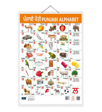 Punjabi Alphabet and Number Double Side Laminated Chart - Non-Tearable and Waterproof, Double Sides Printed Laminated Chart, Perfect for Homeschooling, Kindergarten and Nursery Children's