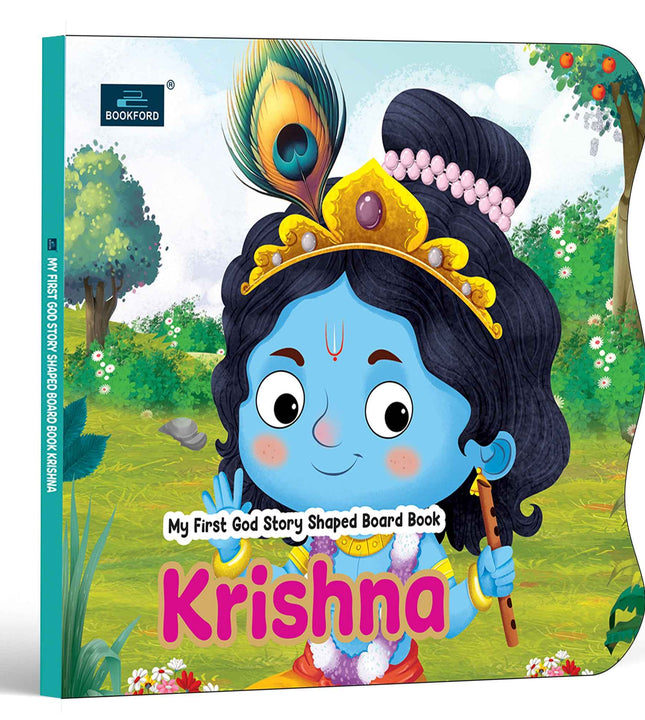 My First Shaped God Board Book – Krishna Hindu Mythology Picture Story Book for Kids - Age 2+ Yrs