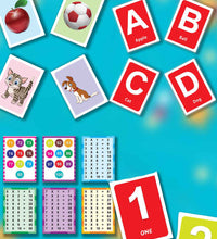Flash Cards - Set Of 2 Multicolor Flash Cards For Kids - Alphabet & Numbers.