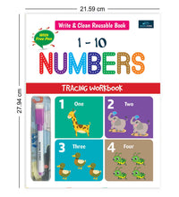Write And Clean Reusable Book - 1 To 10 Number Tracing Workbook For Kids - Boost Early Math Skills