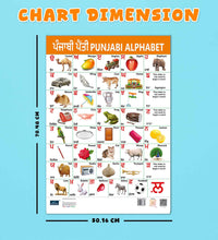 Punjabi Alphabet and Number Double Side Laminated Chart - Non-Tearable and Waterproof, Double Sides Printed Laminated Chart, Perfect for Homeschooling, Kindergarten and Nursery Children's