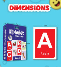 Alphabet - Multicolor Flash Cards For Kids.
