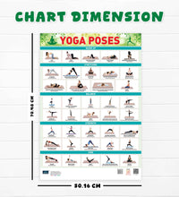 Yoga Poses Double Side Laminated Chart - Non-Tearable and Waterproof, Double Sides Printed Laminated Chart, Perfect for Homeschooling, Kindergarten and Nursery Children's.