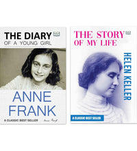 The Story of My Life by Helen Keller and The Diary of a Young Girl | Inspirational Biography and Classic Memoir Book Combo | Courage Hope and Real Life Experiences Paperback Set