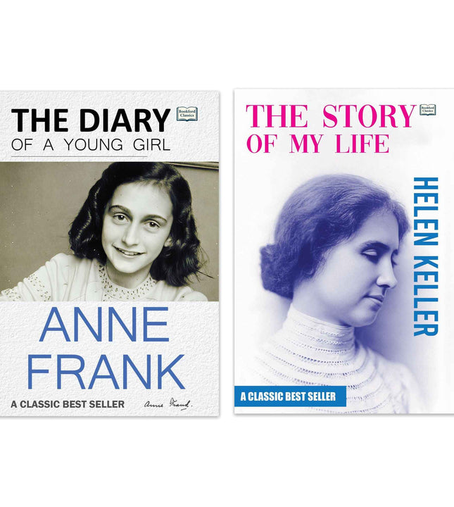 The Story of My Life by Helen Keller and The Diary of a Young Girl | Inspirational Biography and Classic Memoir Book Combo | Courage Hope and Real Life Experiences Paperback Set