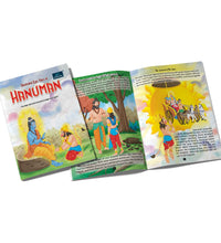 Illustrated Tales of Krishna, Arjun, Mahabharat & Hanuman (Set of 4 Books) - Divine Legends and Sacred Adventures with Mythological Heroes Filled with Stunning Illustrations for Kids