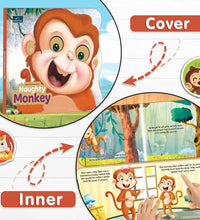 Naughty Monkey Animal Shaped Story Board Book - Engaging And Educational Stories For Kids.