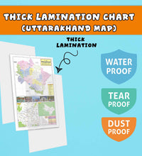 Telangana and Uttarakhannd Political Map (Set of 2) Double Side Laminated Chart - Non-Tearable and Waterproof, Double Sides Printed Laminated Charts.