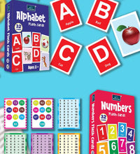 Flash Cards - Set Of 3 Multicolor Flash Cards For Kids - Alphabet , Numbers , And Fruits.