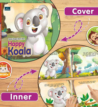 Happy Koala Animal Shaped Story Board Book For Kids.