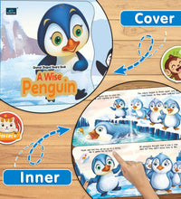 Wise Penguin Animal Shaped Story Board Book For Kids.