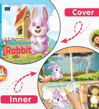 Mischievous Rabbit Animal Shaped Story Board Book - Engaging And Educational Stories For Kids.