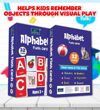 Alphabet - Multicolor Flash Cards For Kids.