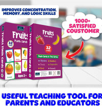 Fruits - Multicolor Flash Cards For Kids.