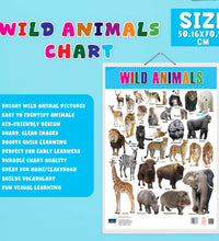 Wild Animals, Birds and Fishes Double Side Laminated Chart - Non-Tearable and Waterproof, Double Sides Printed Laminated Chart, Perfect for Homeschooling, Kindergarten and Nursery Children's.