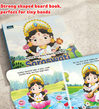My First Shaped God Board Book – Saraswati Hindu Mythology Picture Story Book for Kids - Age 2+ Years