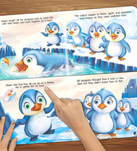 Wise Penguin Animal Shaped Story Board Book For Kids.