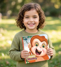 Naughty Monkey Animal Shaped Story Board Book - Engaging And Educational Stories For Kids.