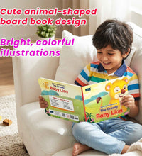 The Greedy Baby Lion Animal Shaped Story Board Book - Engaging And Educational Stories For Kids.