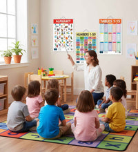 Alphabet, Table 1-15, Number 1-50 Learning Educational Chart (set of 3) for Kids.