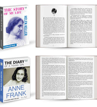 The Story of My Life by Helen Keller and The Diary of a Young Girl | Inspirational Biography and Classic Memoir Book Combo | Courage Hope and Real Life Experiences Paperback Set