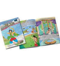 Illustrated Tales of Krishna, Arjun, Mahabharat & Hanuman (Set of 4 Books) - Divine Legends and Sacred Adventures with Mythological Heroes Filled with Stunning Illustrations for Kids
