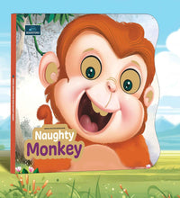 Naughty Monkey Animal Shaped Story Board Book - Engaging And Educational Stories For Kids.