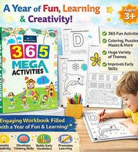 365 Mega Activity Book 1 -  Fun Learning & Creative Adventures for Kids.