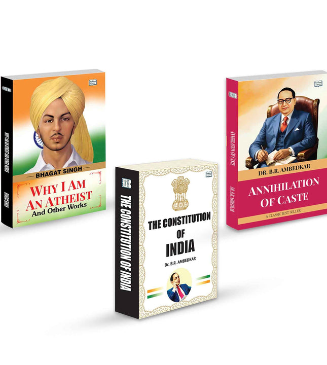 Why I Am an Atheist and Other Works, The Constitution of India and Annihilation of Caste | Bhagat Singh and Dr. B. R. Ambedkar Book Combo | Democracy Equality Social Reform and Political Thought Paperback Set