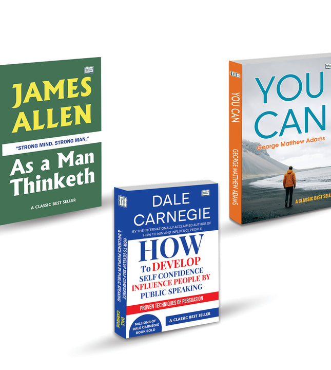 How to Develop Self Confidence and Influence People, As a Man Thinketh and You Can | Self Help and Motivation Book Combo | Confidence Success Mindset and Personal Growth Paperback Set