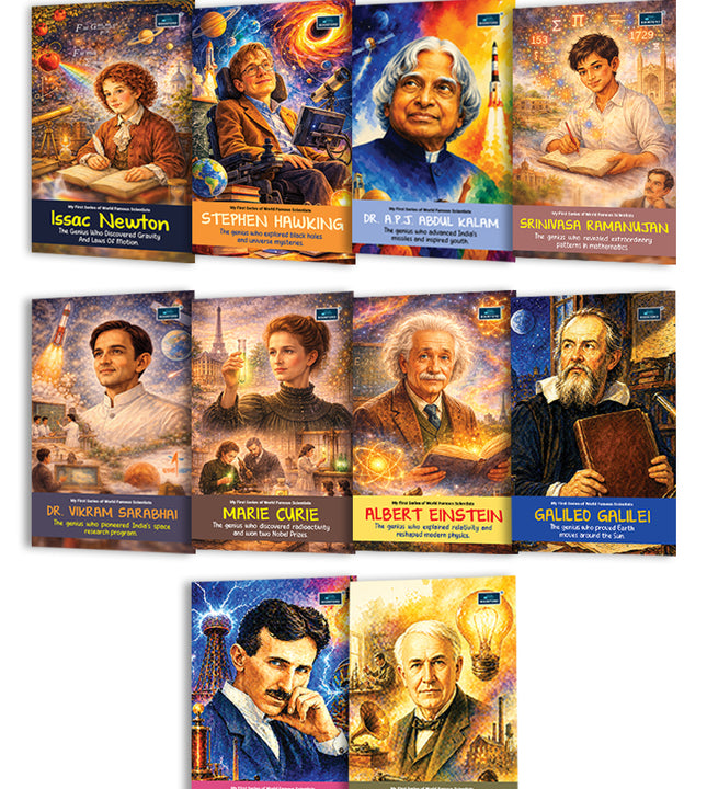 My First Novels Books(Set of 10) for kids and Children - World Famous Scientists Education Biography Books | Age 5+ Years