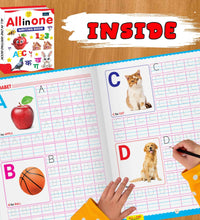 All in one writing Book for Kids and Childrens - Early Learning Capital Alphabet, Hindi Varnamala and Numbers with Tracing Activities Perfect for Preschooler