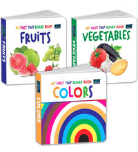 My First Tiny Board book- Fruits, Vegetables and Colors (Set of 3) for Kids