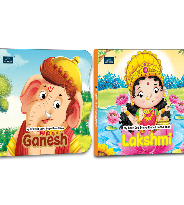 My First Shaped Board Book – Ganesh, and Laxmi Hindu Gods Mythology Story Book for Kids - Age 2+ Yrs (Indian Gods and Goddesses)