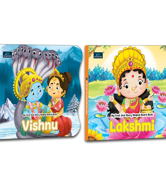 My First Shaped Board Book – Laxmi and Vishnu Hindu Gods Mythology Story Book for Kids - Age 2+ Yrs (Indian Gods and Goddesses)