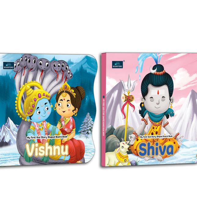 My First Shaped Board Book – Vishnu and Shiv Hindu Gods Mythology Story Book for Kids - Age 2+ Yrs (Indian Gods and Goddesses)