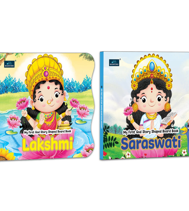 My First Shaped God Board Book – Illustrated Laxmi and Saraswati Hindu Mythology Story Book for Kids - Age 2+ Yrs (Indian Gods and Goddesses)
