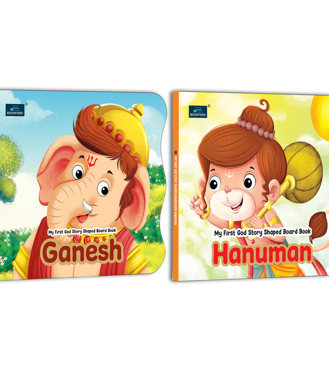My First Shaped Board Book – Ganesha and Hanuman Hindu Gods Mythology Story Book for Kids - Age 2+ Yrs (Indian Gods and Goddesses)