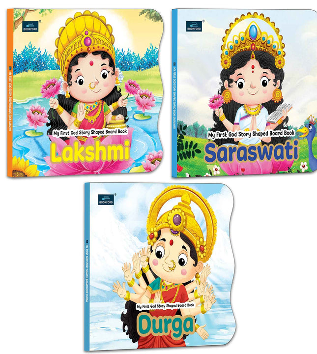 My First Shaped God Board Book – Illustrated Laxmi, Saraswati and Durga Hindu Mythology Story Book for Kids - Age 2+ Yrs (Indian Gods and Goddesses)