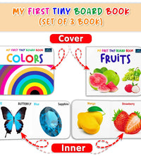 My First Tiny Board book- Fruits, Vegetables and Colors (Set of 3) for Kids