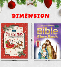 Bible Stories and Christmas Activity Book for Kids