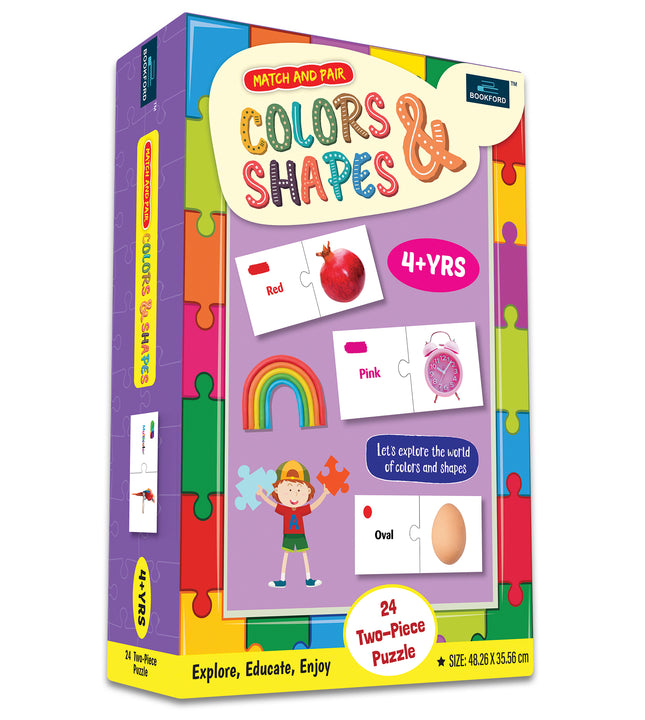 Match & Pair - Color & Shapes Jigsaw Puzzle Game & Fun And Learning 48 Pieces
