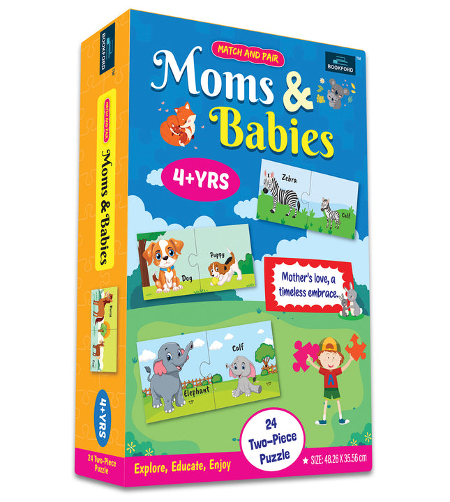Match & Pair - Mom & Babies Jigsaw Puzzle Game & Fun And Learning 48 Pieces